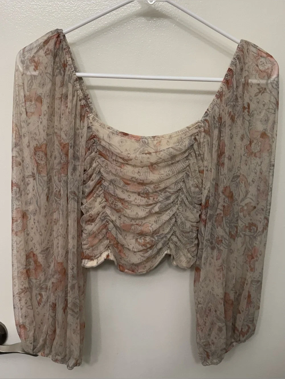 EUC Free People Lilia Top | Boho Romantic Long Sleeve Blouse